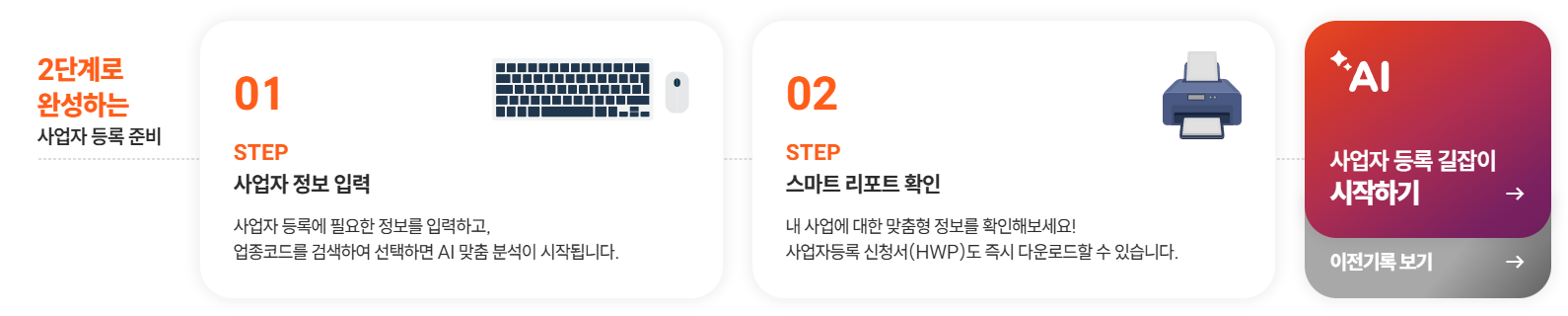 업종코드 선택부터 사업자등록 신청서까지 AI로 한 번에 해결하는 법